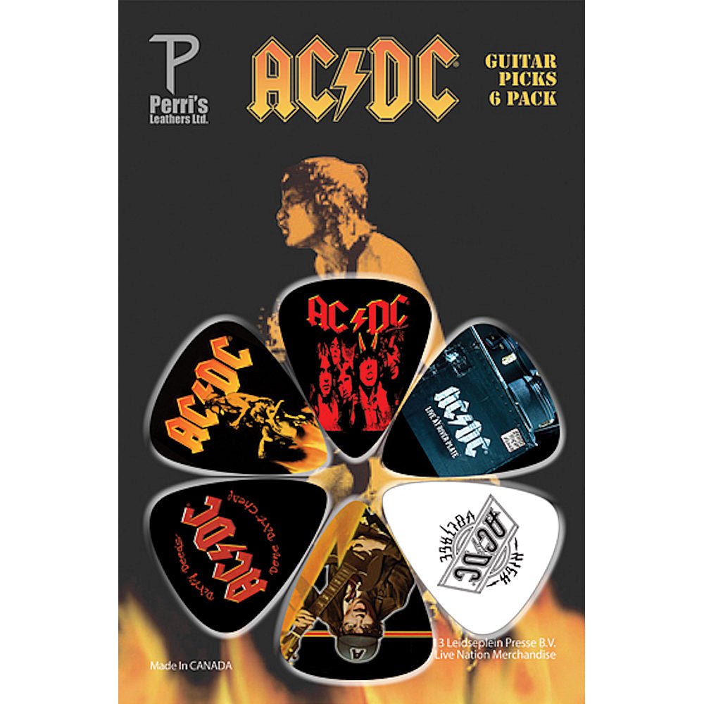 AC/DC エーシーディーシー (Back in Black 45周年 ) - ギターピック6枚セット LP - ACDC4 / ギターピック - PGS